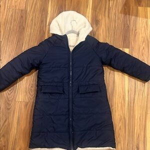 Boutique style Women’s Navy Blue Puffer Coat fleece lined oversized small